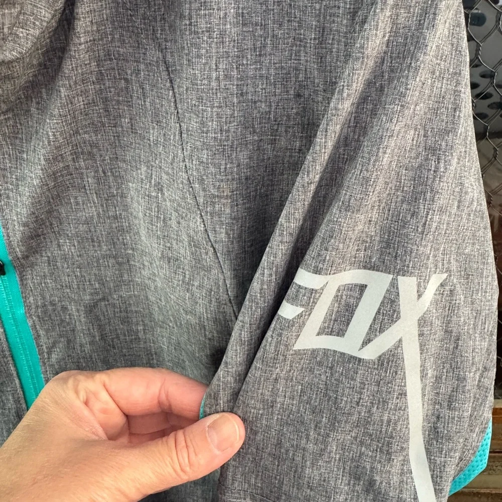 Fox Teal and Gray Hooded Jacket - Picture 2 of 7